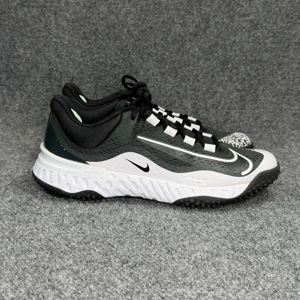 Nike Alpha Huarache Elite 4 Turf Softball Shoes Women 9.5 Black Athletic Sneaker
